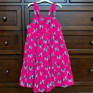 Girls summer pink toucan dress.  Size 5T